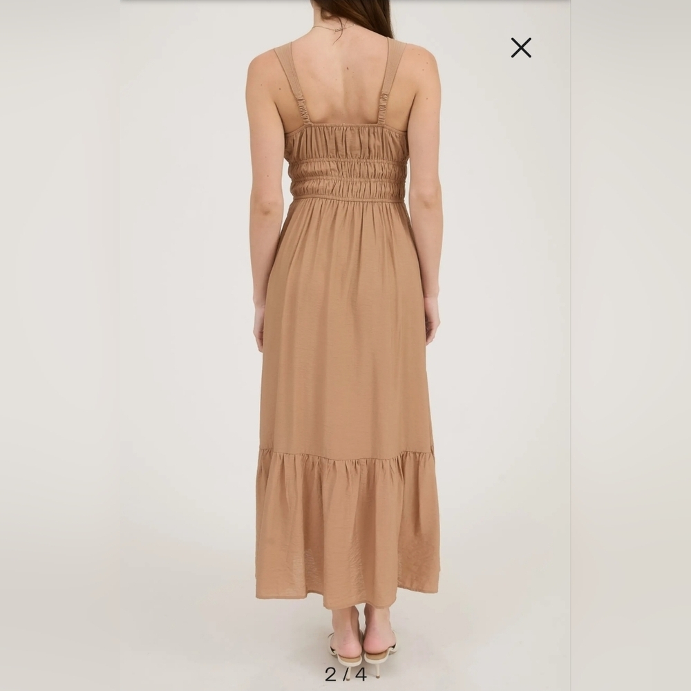 Blu Pepper Scrunch Maxi Dress size L NEW - Picture 2 of 6